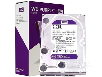 西部数据 紫盘2TB/5400转/64MB(WD20EJRX)