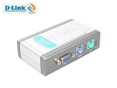 D-Link DKVM-2K   2口塑壳桌面型，用于连接PS/2接口服务器，送2组1.8米 PS/2 KVM连接线